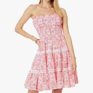 Kelvina Strapless Smocked Dress